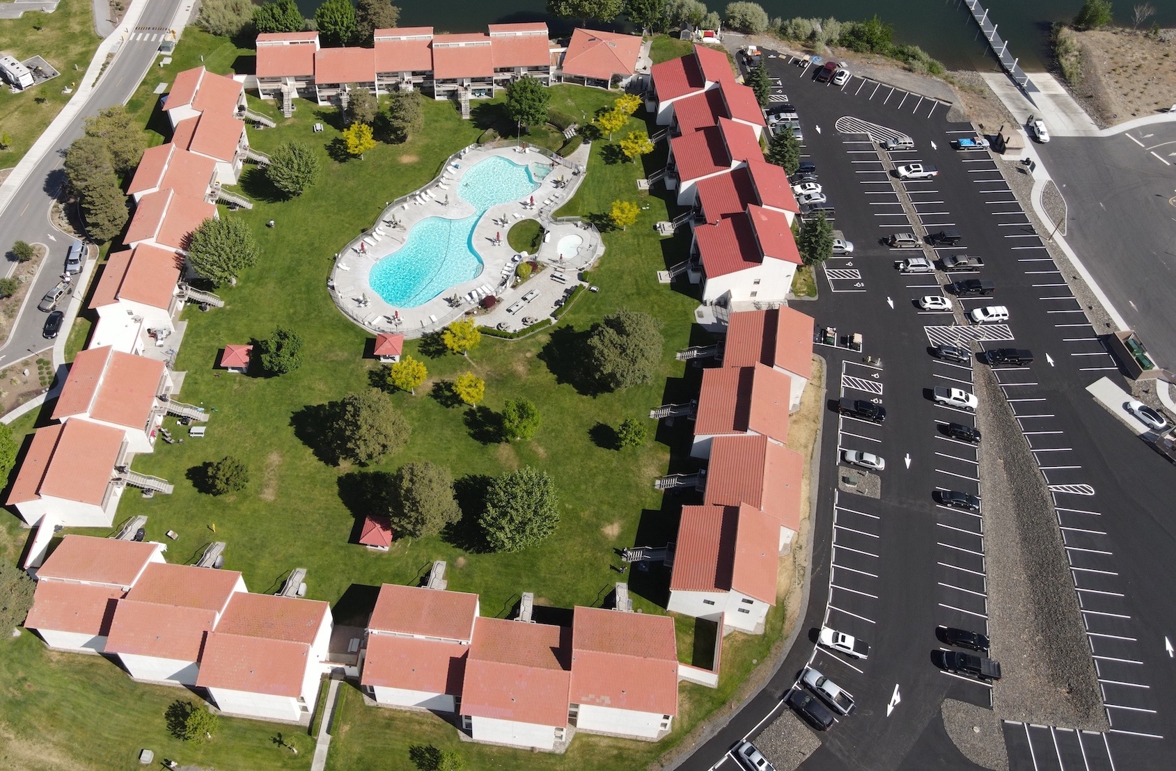 Crescent Bar condos aerial view